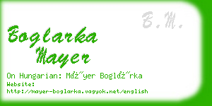 boglarka mayer business card